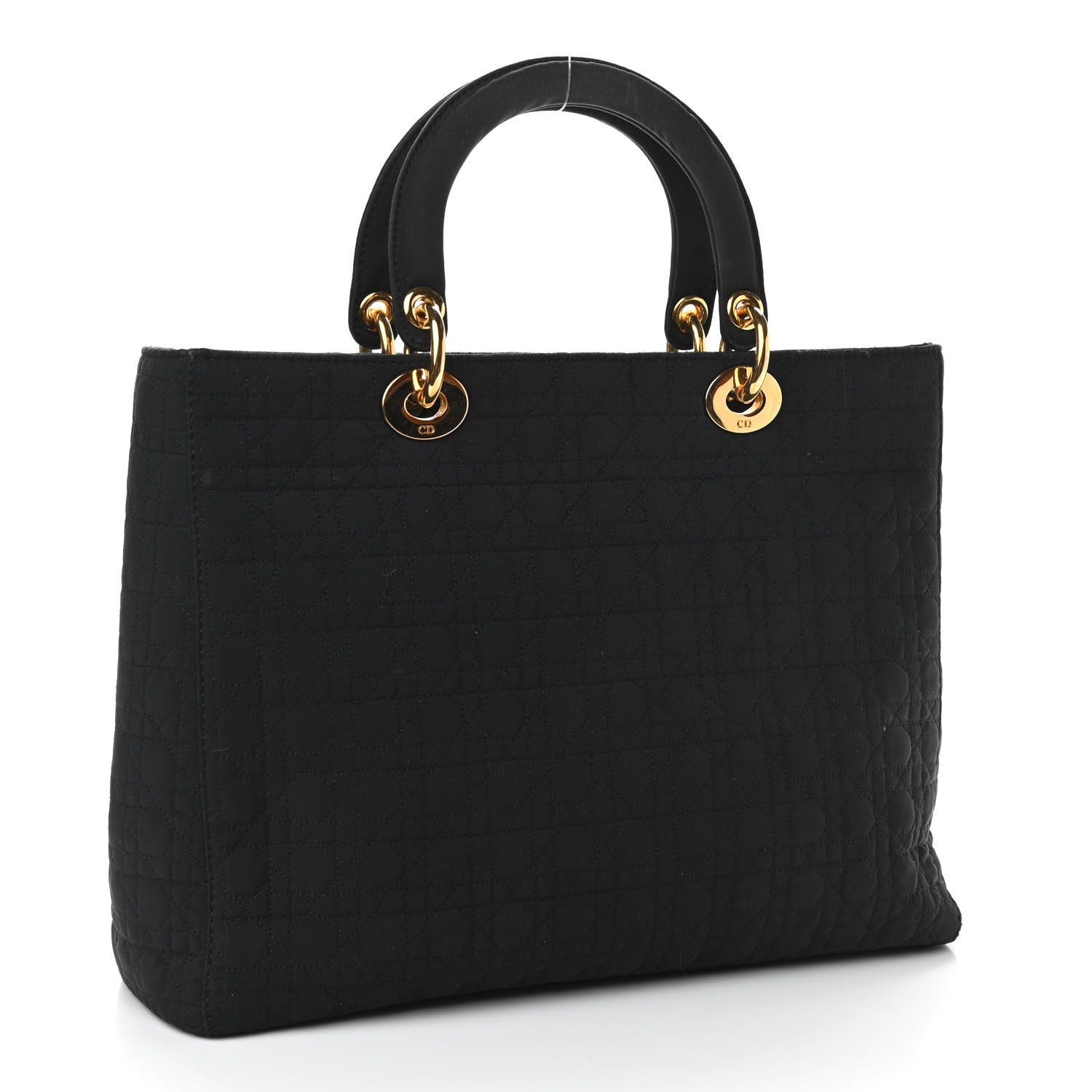 Christian Dior Nylon Cannage Large Lady Dior Black 2 of 9