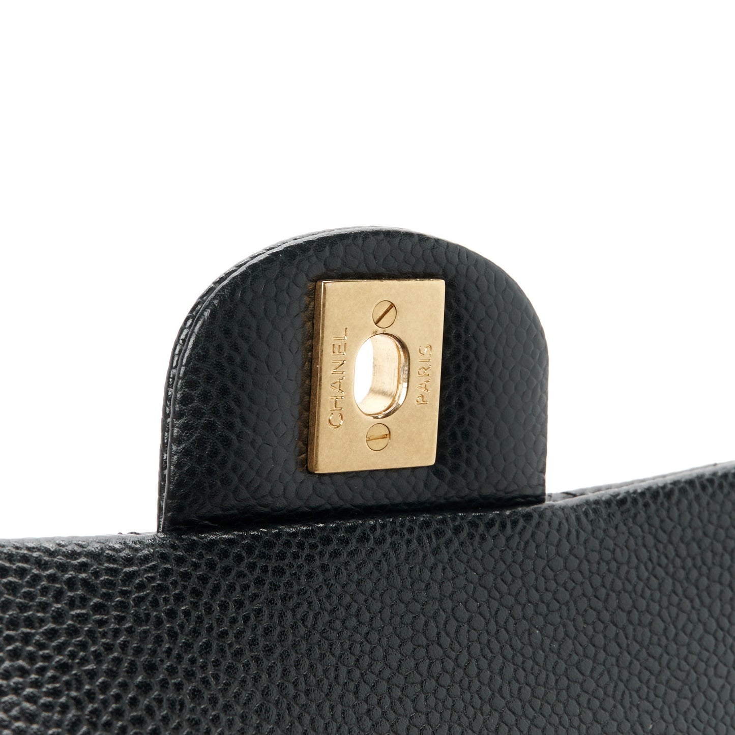 Caviar Quilted Mini Rectangular Flap Black