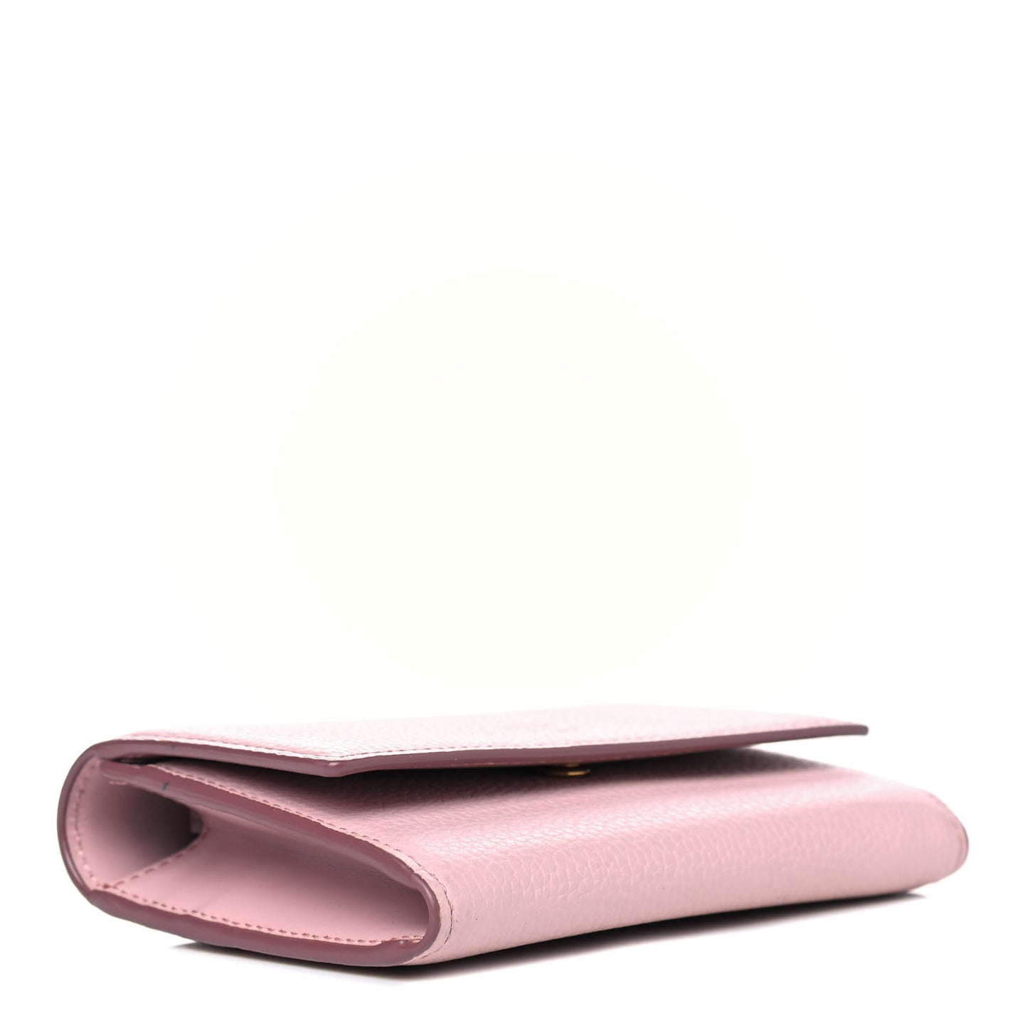 Grained Calfskin Wristlet Wallet Pink