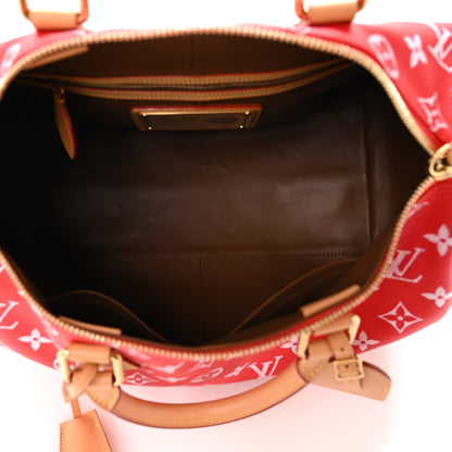 Louis Vuitton Calfskin Monogram Speedy P9 Bandouliere 40 Red 5 of 10