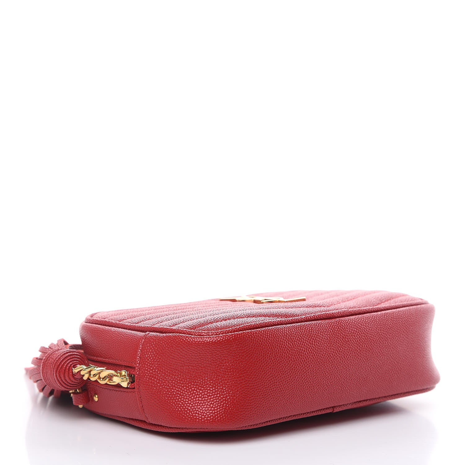 Saint Laurent Grain De Poudre Matelasse Monogram Mini Lou Camera Bag Eros Red 4 of 10