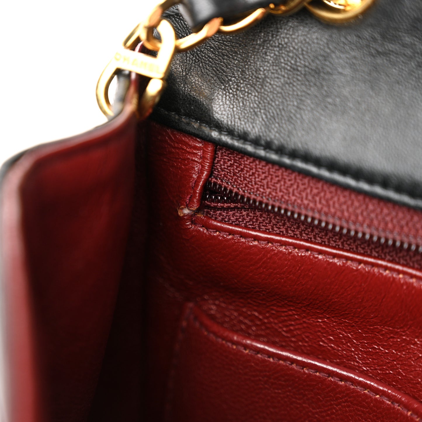 Lambskin Quilted Mini Square Flap Bag Black