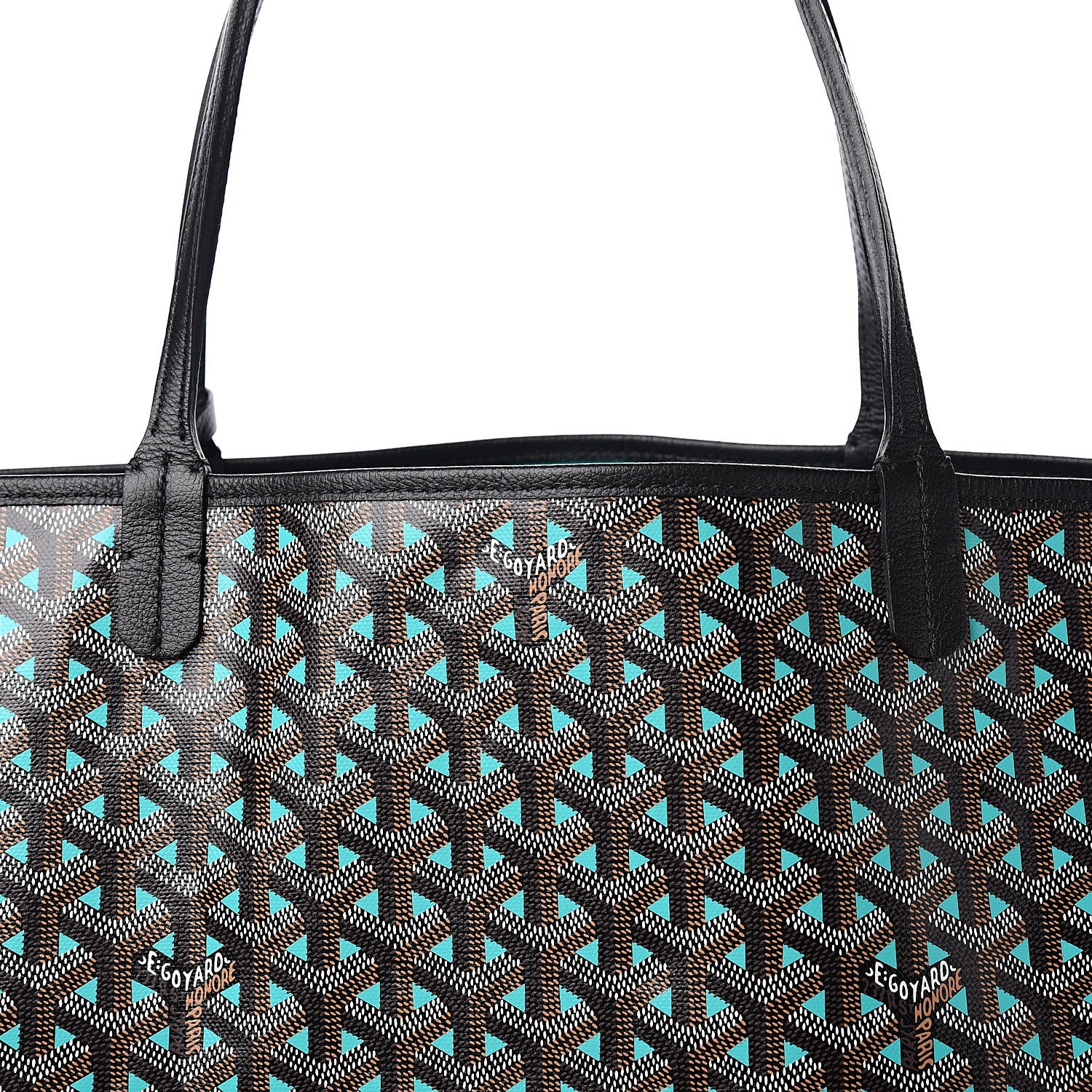 Goyard Goyardine Saint Louis Claire Voie GM Black Blue 11 of 11