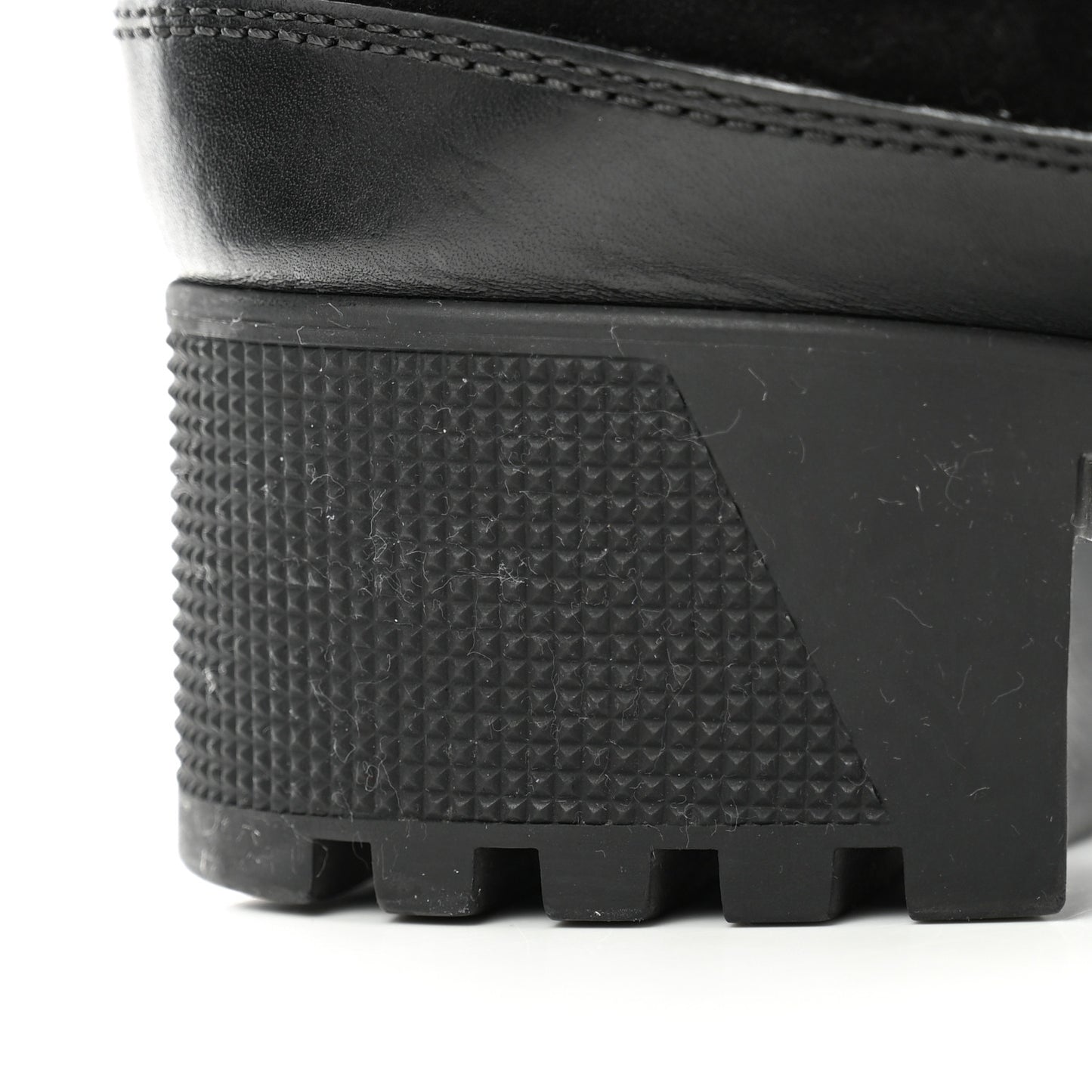 Suede Calfskin Monogram LV Black Heart Laureate Platform Desert Boots 41 Black