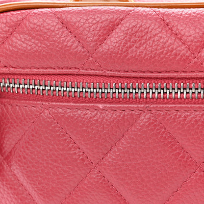 Chanel Caviar Patent Quilted Large Bowler Bag Red 12 of 13