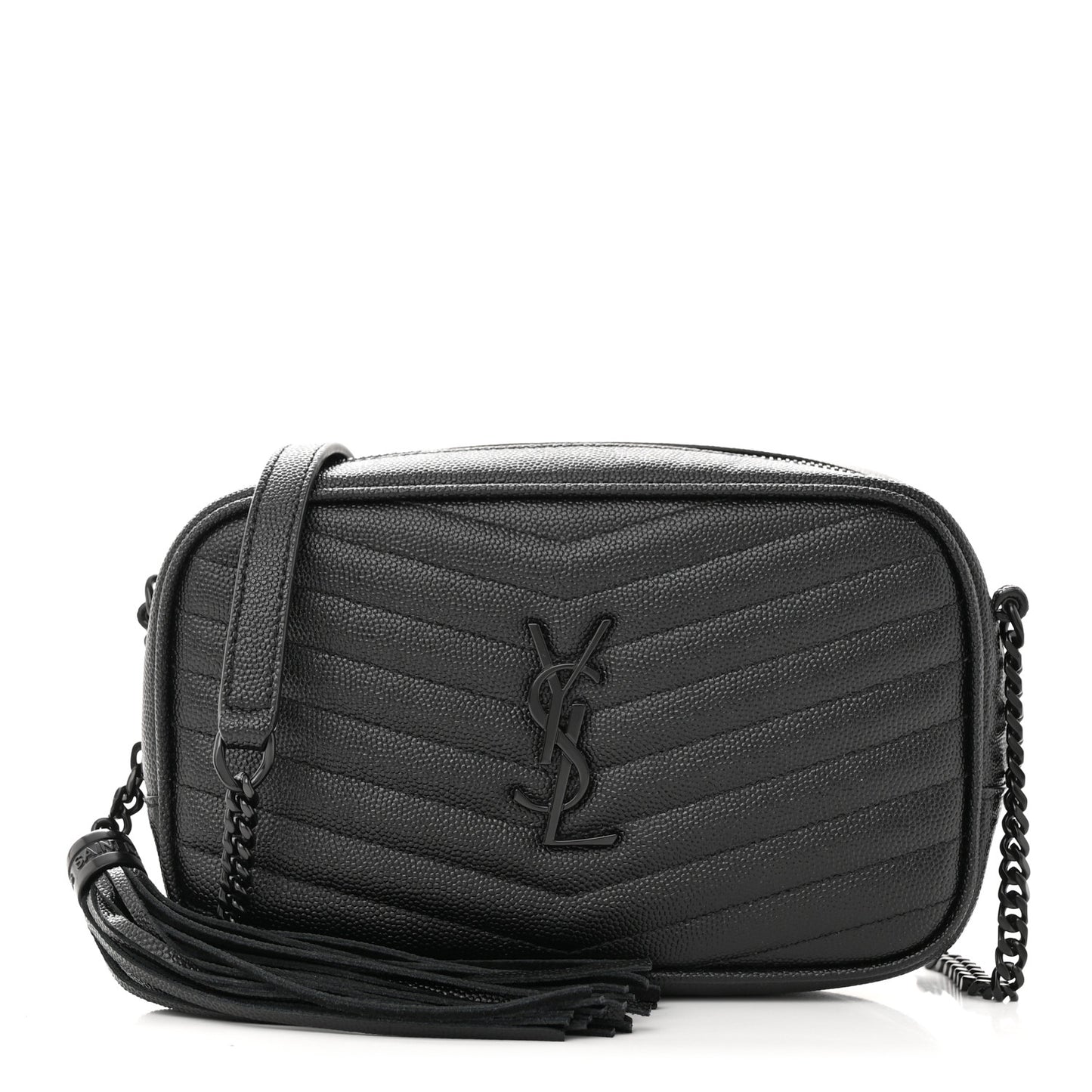 Grain De Poudre Matelasse Monochrome Monogram Mini Lou Camera Bag Black