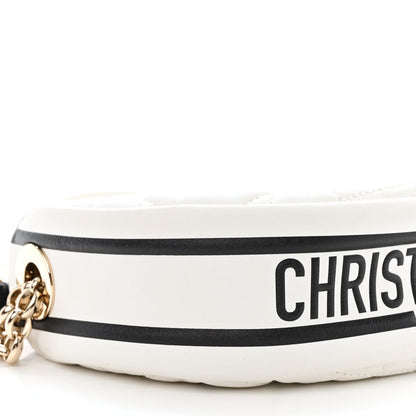 Christian Dior Lambskin Cannage Small Dior Vibe Hobo Bag White 9 of 10