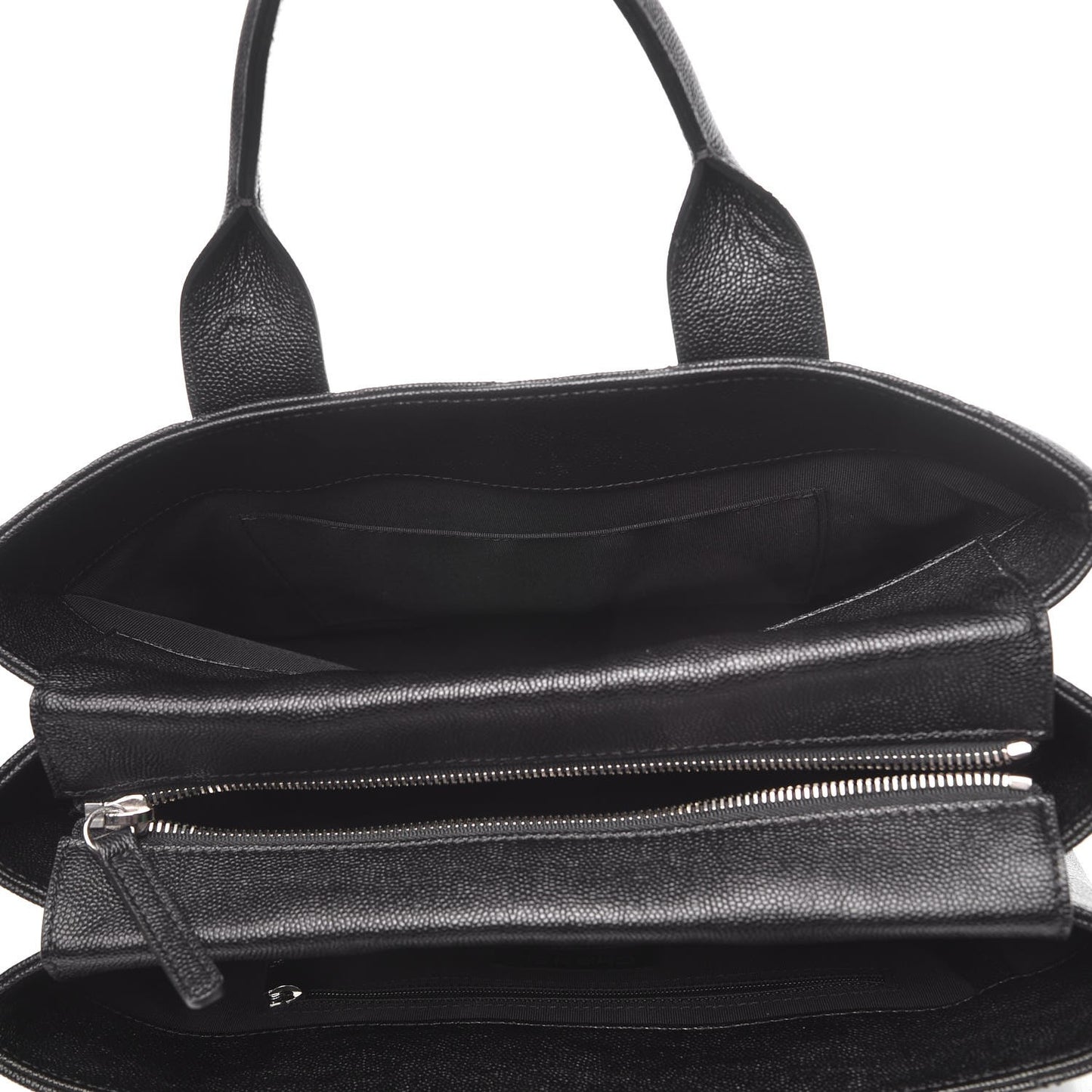 Caviar Quilted Urban Companion Top Handle Shopping Tote Black