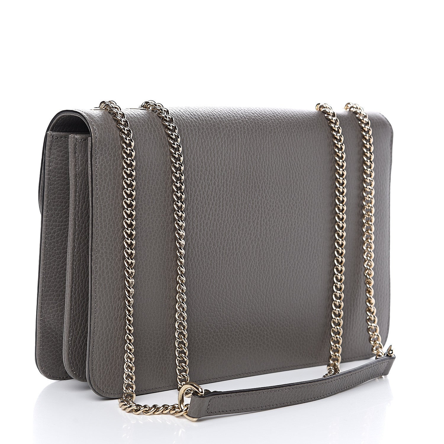 Gucci Dollar Calfskin Interlocking G Shoulder Bag Loess 2 of 9
