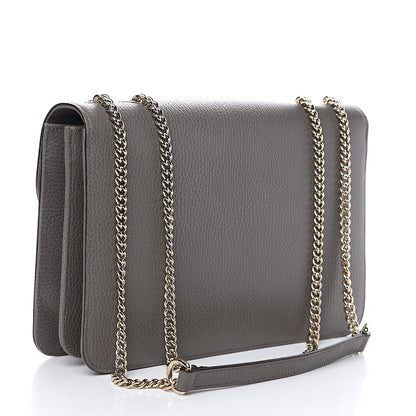 Gucci Dollar Calfskin Interlocking G Shoulder Bag Loess 2 of 9