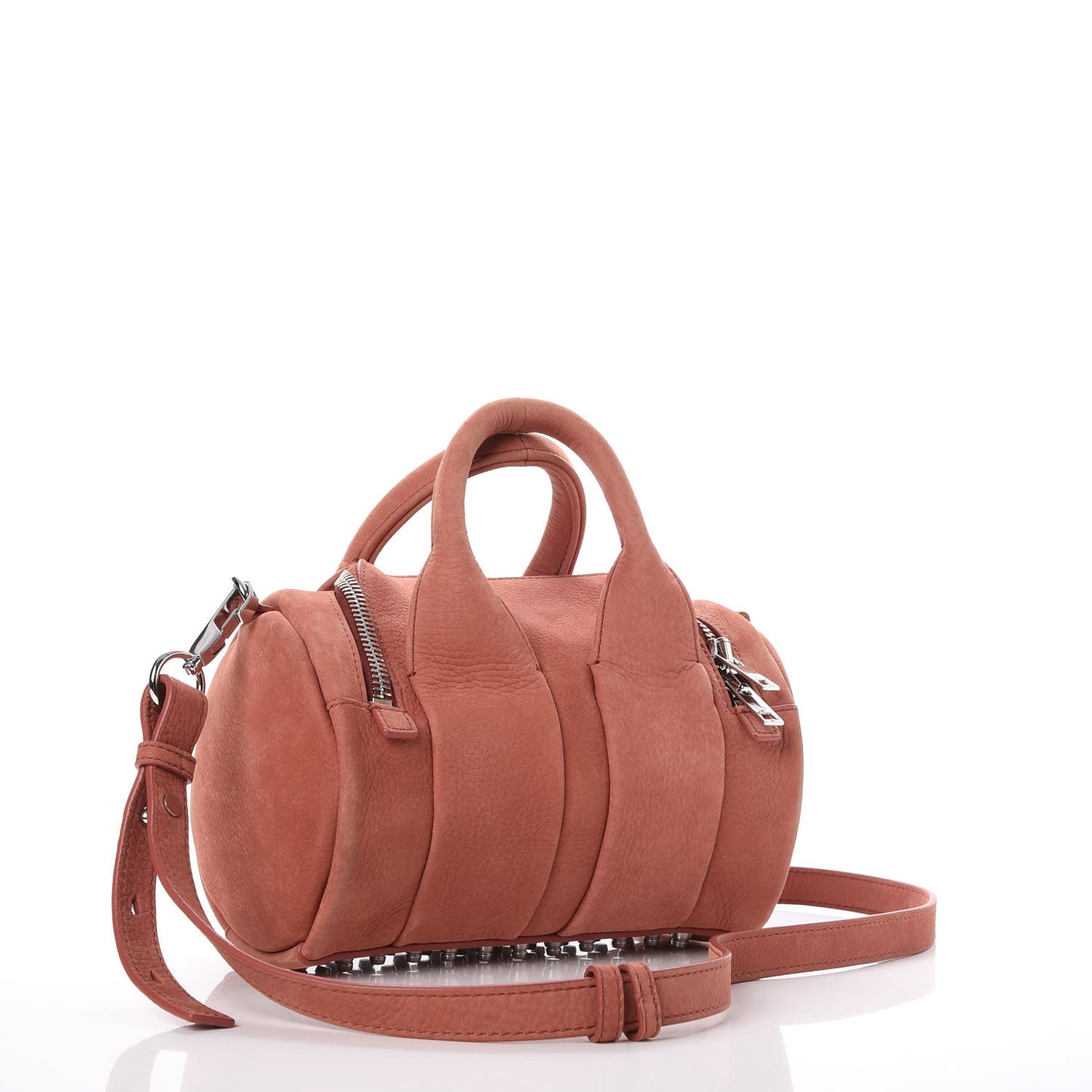 Suede Mini Rockie Silver Hardware Terra Cotta