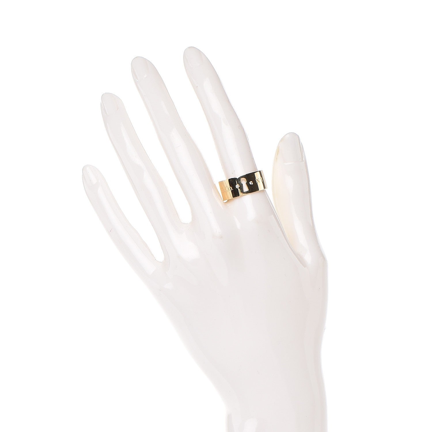 Tiffany 18K Yellow Gold Diamond Locks Ring 7.5 2 of 2