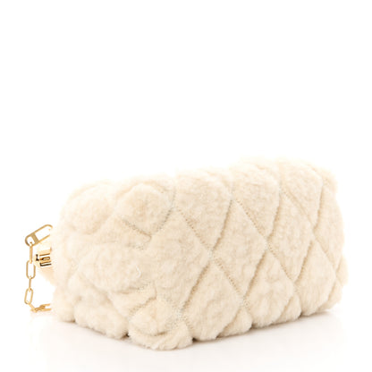 Burberry Shearling Peg Micro Duffle Bag Ecru 4 of 13