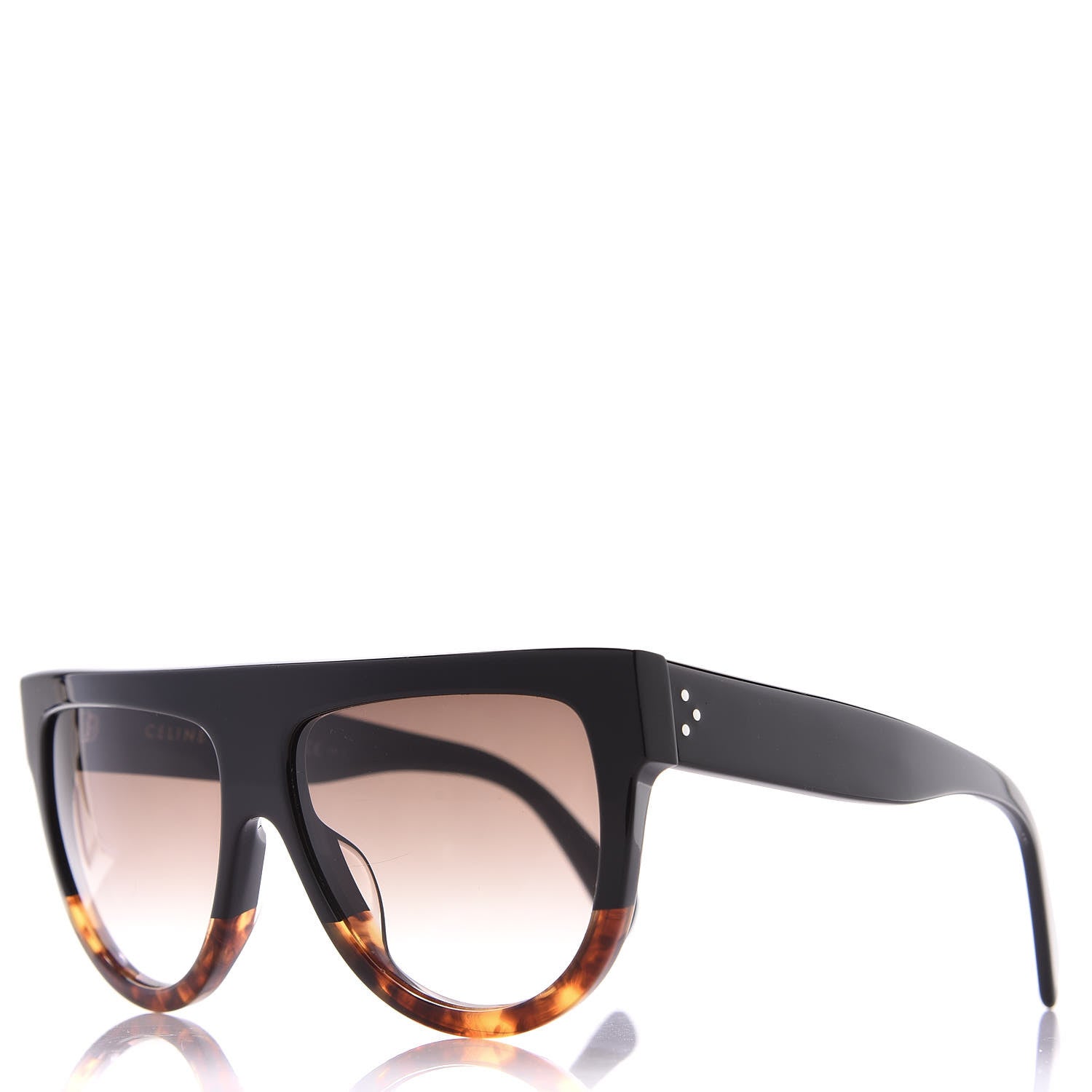 Celine Shadow Sunglasses CL 41026/S Black Havana 1 of 7