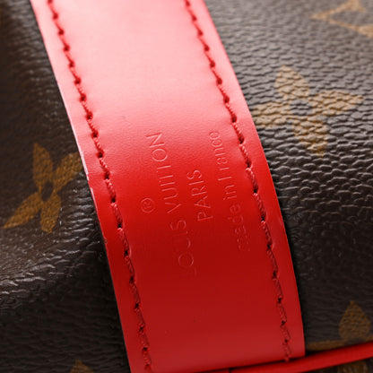 Louis Vuitton Calfskin Monogram Keepall Bandouliere 50 Coquelicot 5 of 9