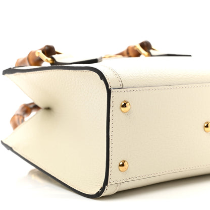 Gucci Textured Calfskin Web Mini Diana Tote Bag Mystic White 9 of 10
