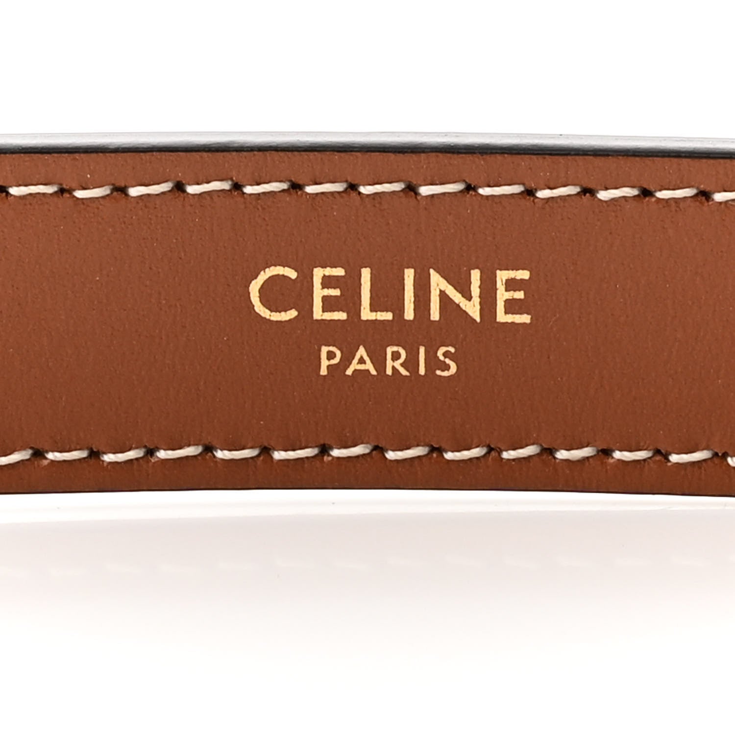 Celine Canvas Calfskin Ava Triomphe Shoulder Bag White 6 of 10