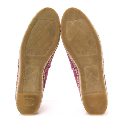 Chanel Linen CC Espadrilles 41 Pink Black 5 of 9