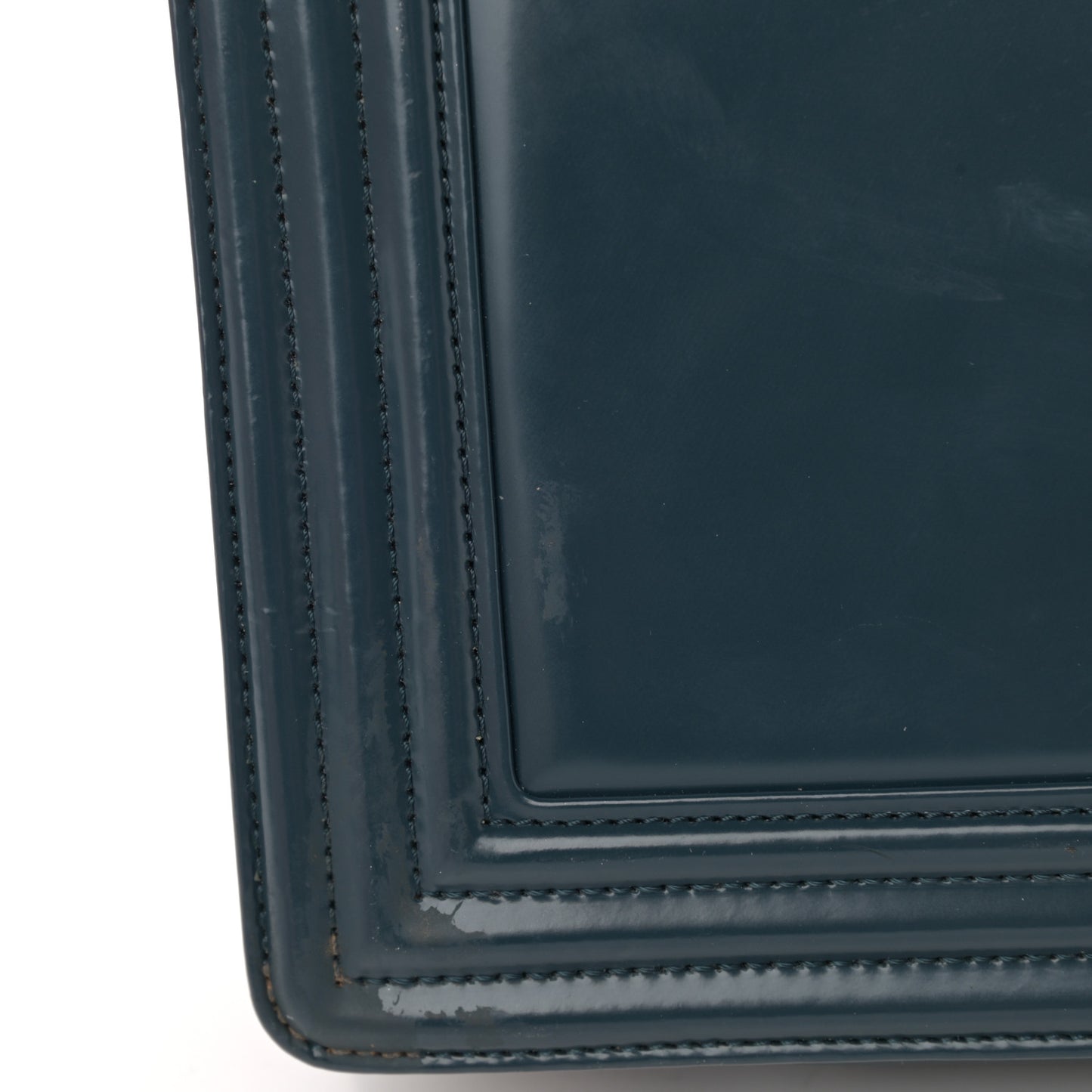 Glazed Calfskin New Medium Boy Flap Blue
