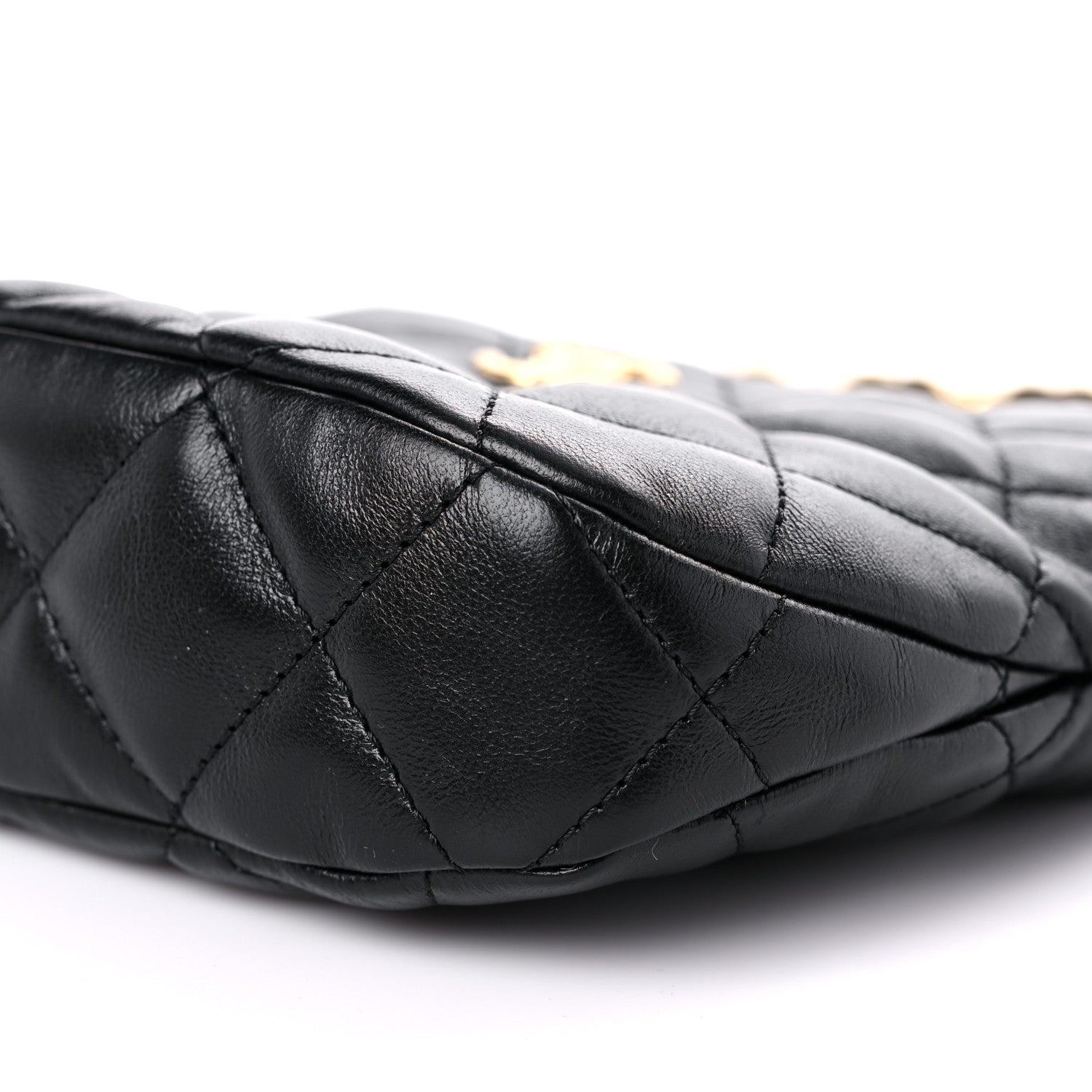 Chanel Lambskin Quilted Hobo Black 7 of 9