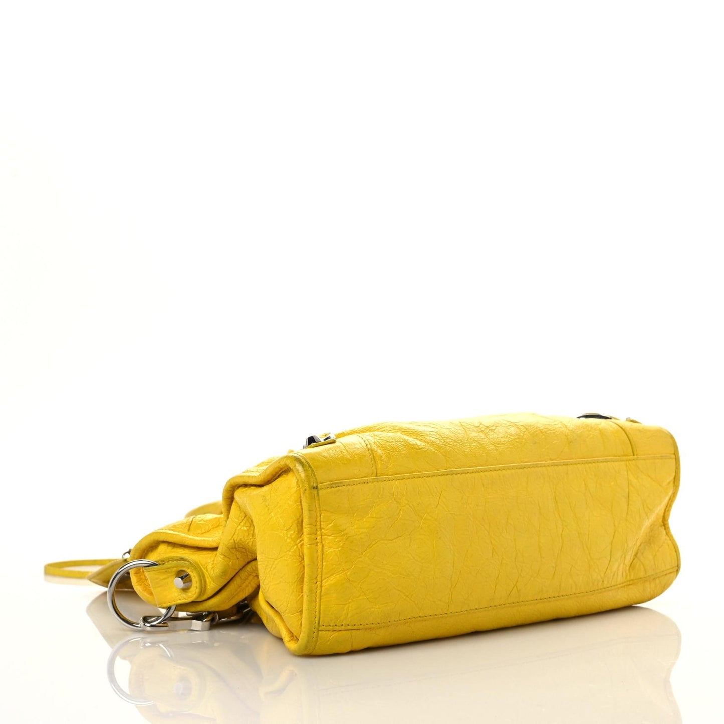 Agneau Classic Silver Hardware City S Jaune Soleil