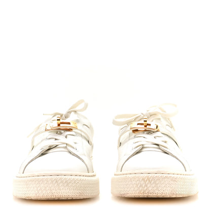 Hermes Calfskin Day Sneakers 40 White 3 of 9