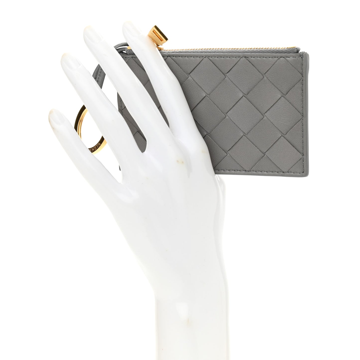Nappa Intrecciato Key Holder Thunder