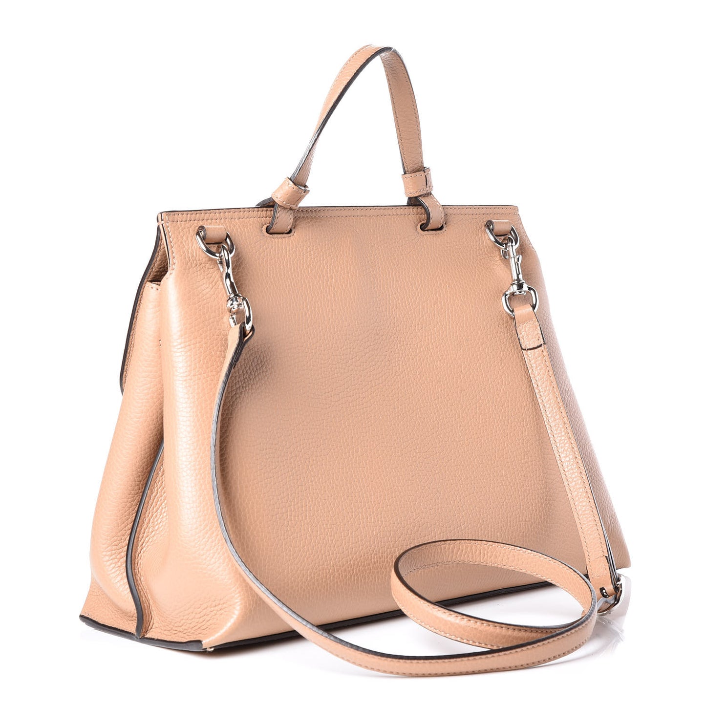 Cellarius Calfskin Medium Bamboo Daily Top Handle Bag Camelia