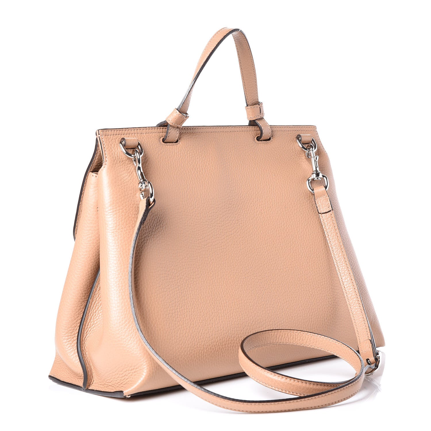 Gucci Cellarius Calfskin Medium Bamboo Daily Top Handle Bag Camelia 2 of 10