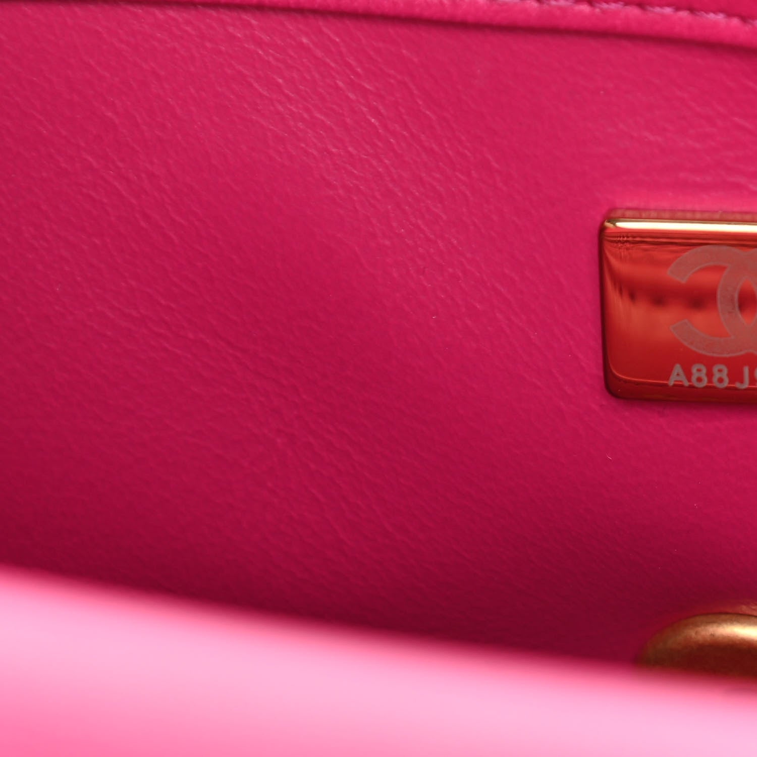 Chanel Lambskin Quilted Mini Rectangular Pearl Crush Flap Fuchsia 7 of 11