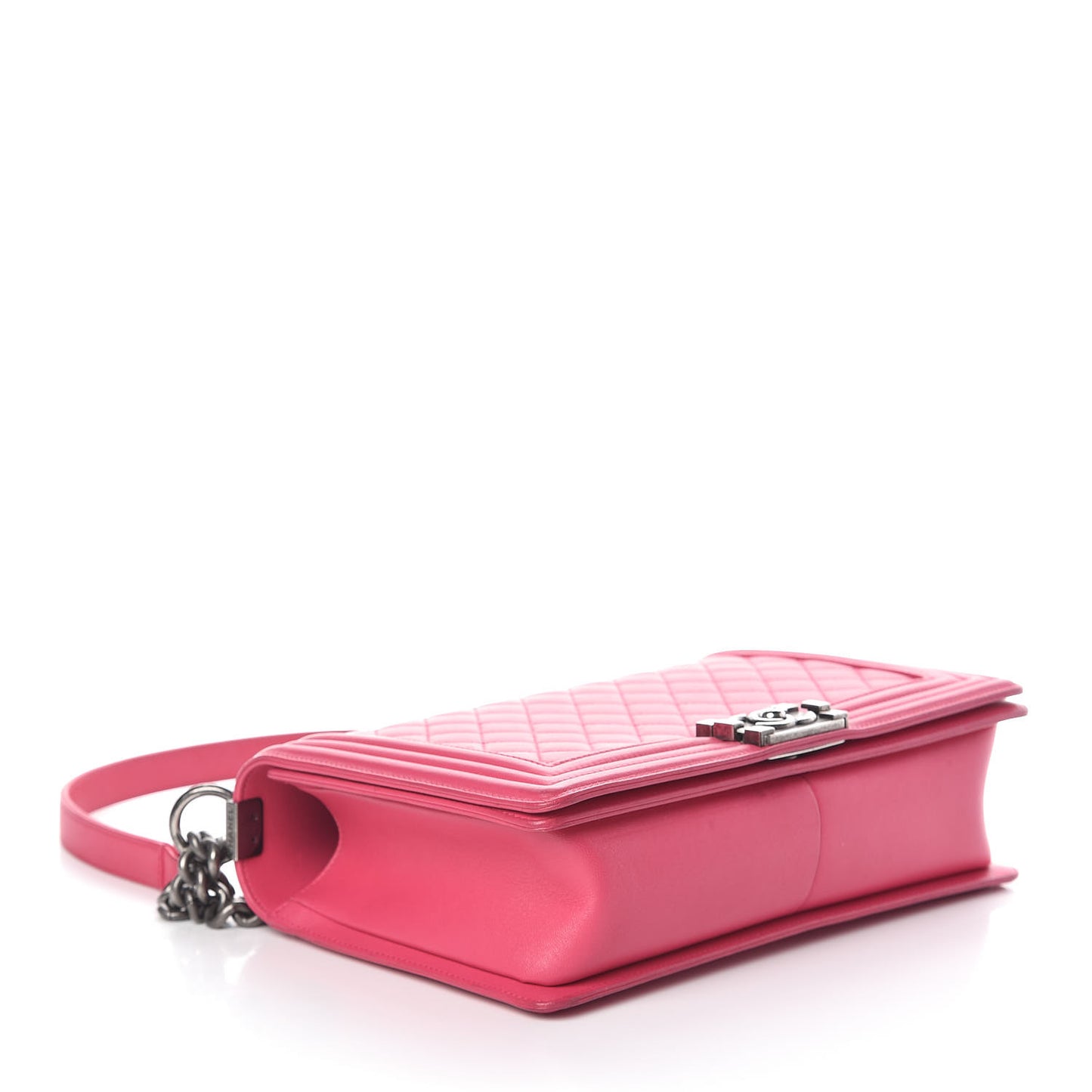 Lambskin Quilted New Medium Boy Flap Pink