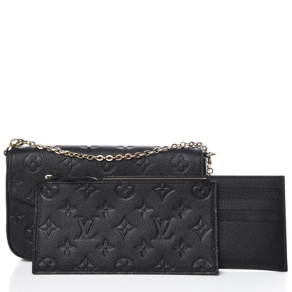 Louis Vuitton Empreinte Pochette Felicie Chain Wallet Black 3 of 13