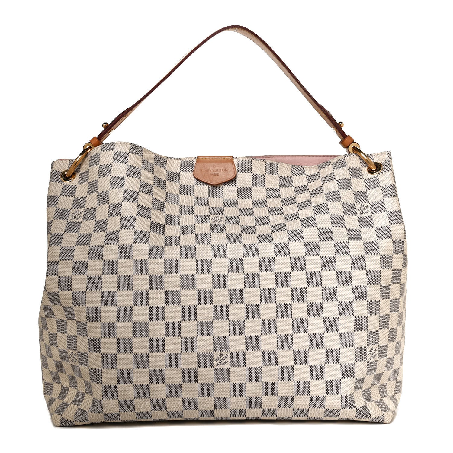 Louis Vuitton Damier Azur Graceful MM Rose Ballerine 1 of 12