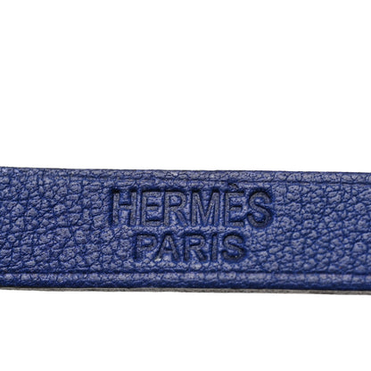 Hermes Swift 3MM Hapi Triple Tour Wrap Bracelet S Bleu Electrique Gold 5 of 10