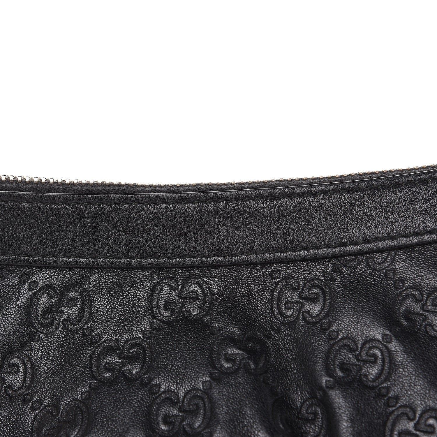 Gucci Guccissima Signature New Britt Wristlet Black 9 of 10