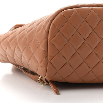 Chanel Lambskin Quilted Small Urban Spirit Backpack Brown 8 of 9
