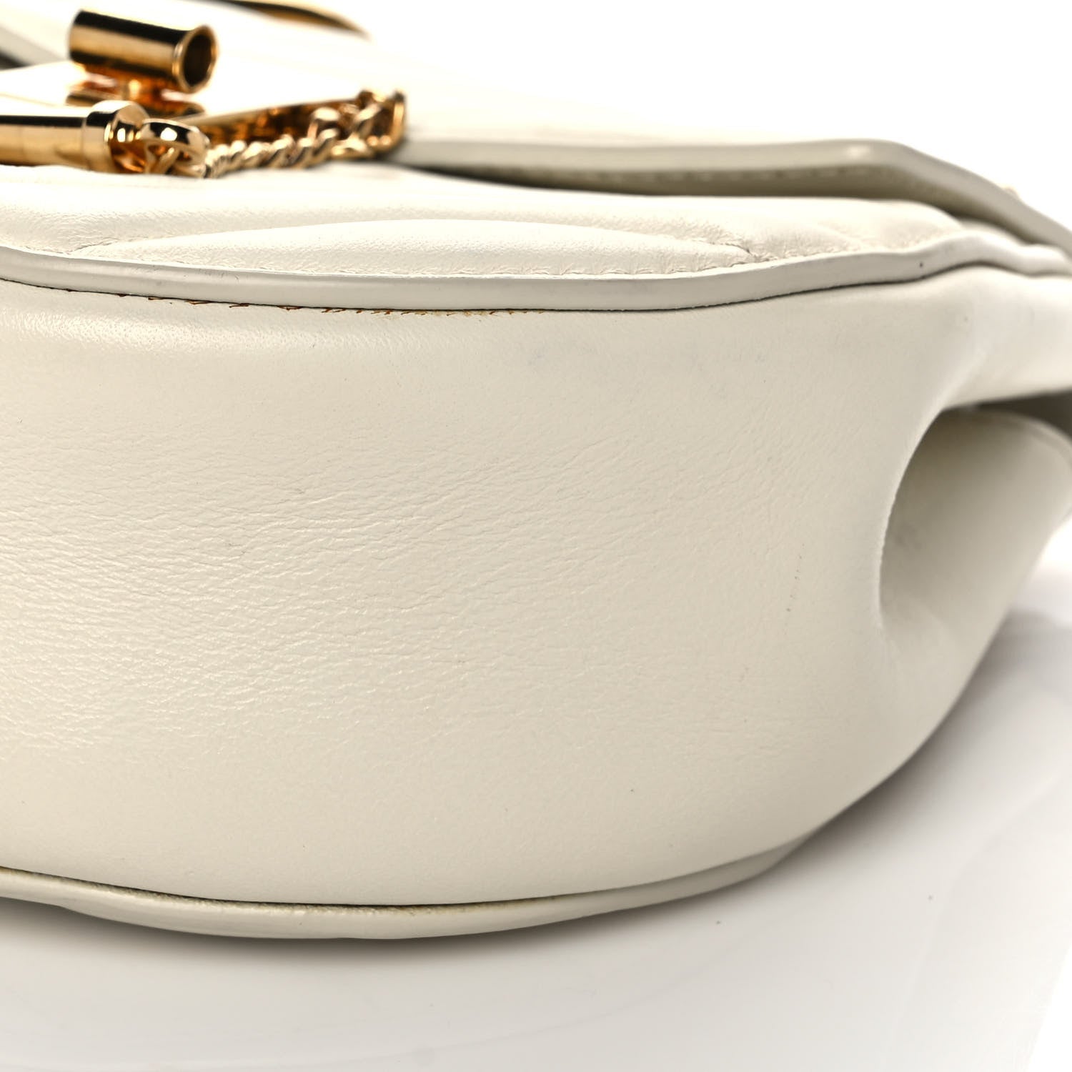 Chloe Calfskin Quilted Drew Bijou Shoulder Bag Natural White 9 of 11