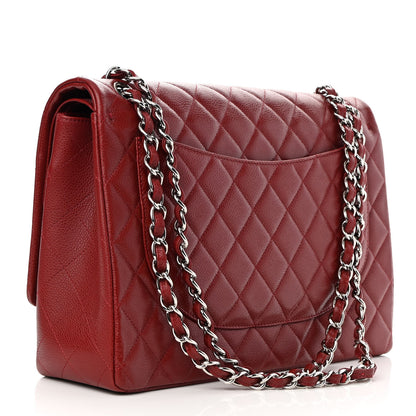Chanel Caviar Quilted Maxi Double Flap Red 3 of 11