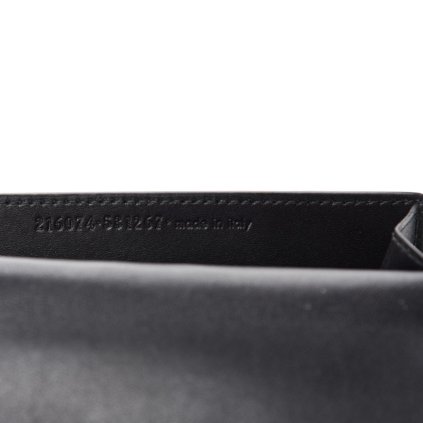 Textured Patent Monogram Card Holder Black