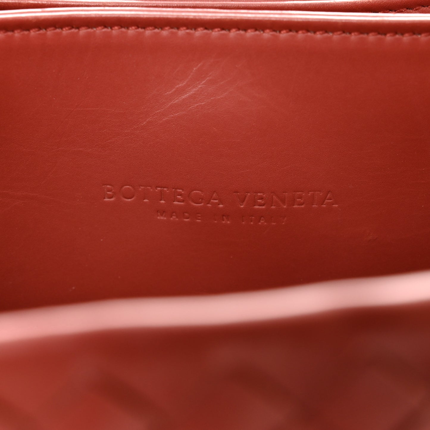 Nappa Intrecciato Small Roma Tote Red