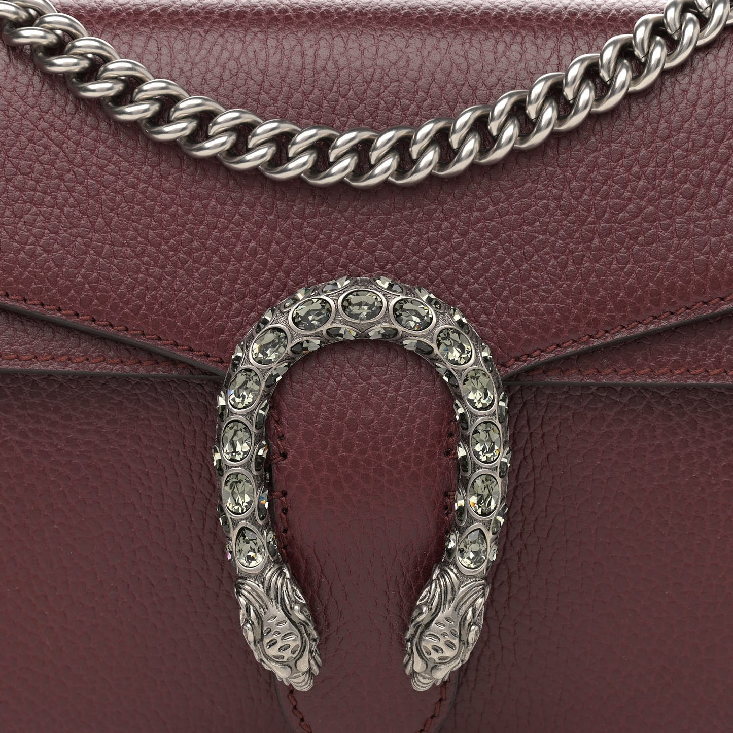 Dollar Calfskin Crystal Small Dionysus Shoulder Bag Vintage Bordeaux