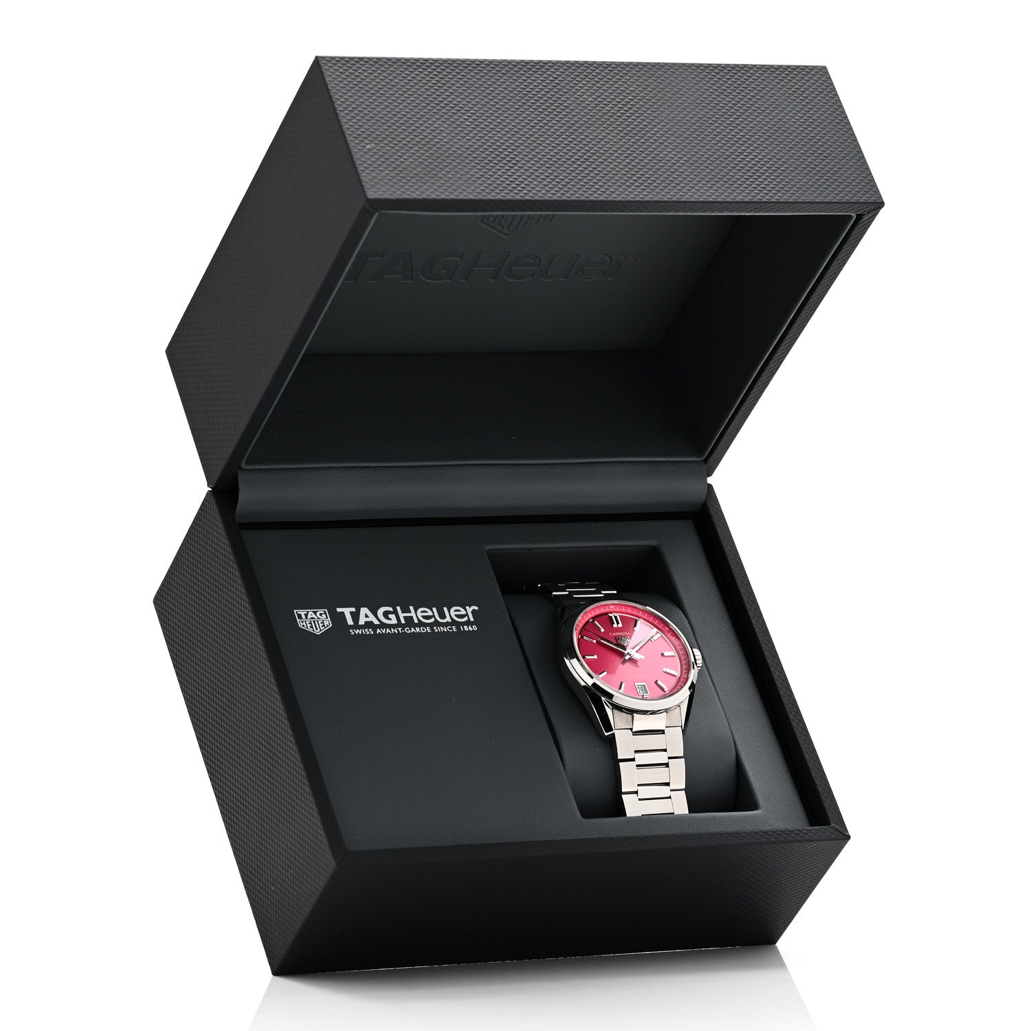 Tag Heuer Stainless Steel 36mm Carrera Date Automatic Watch Pink WBN2313 5 of 5