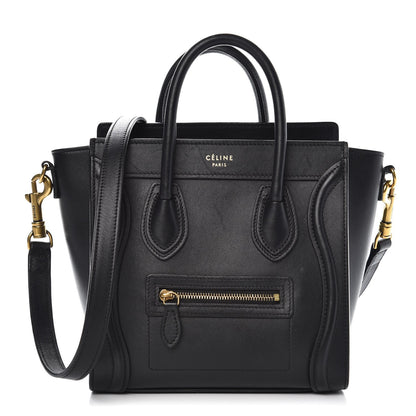 Celine Smooth Calfskin Nano Luggage Black 1 of 8