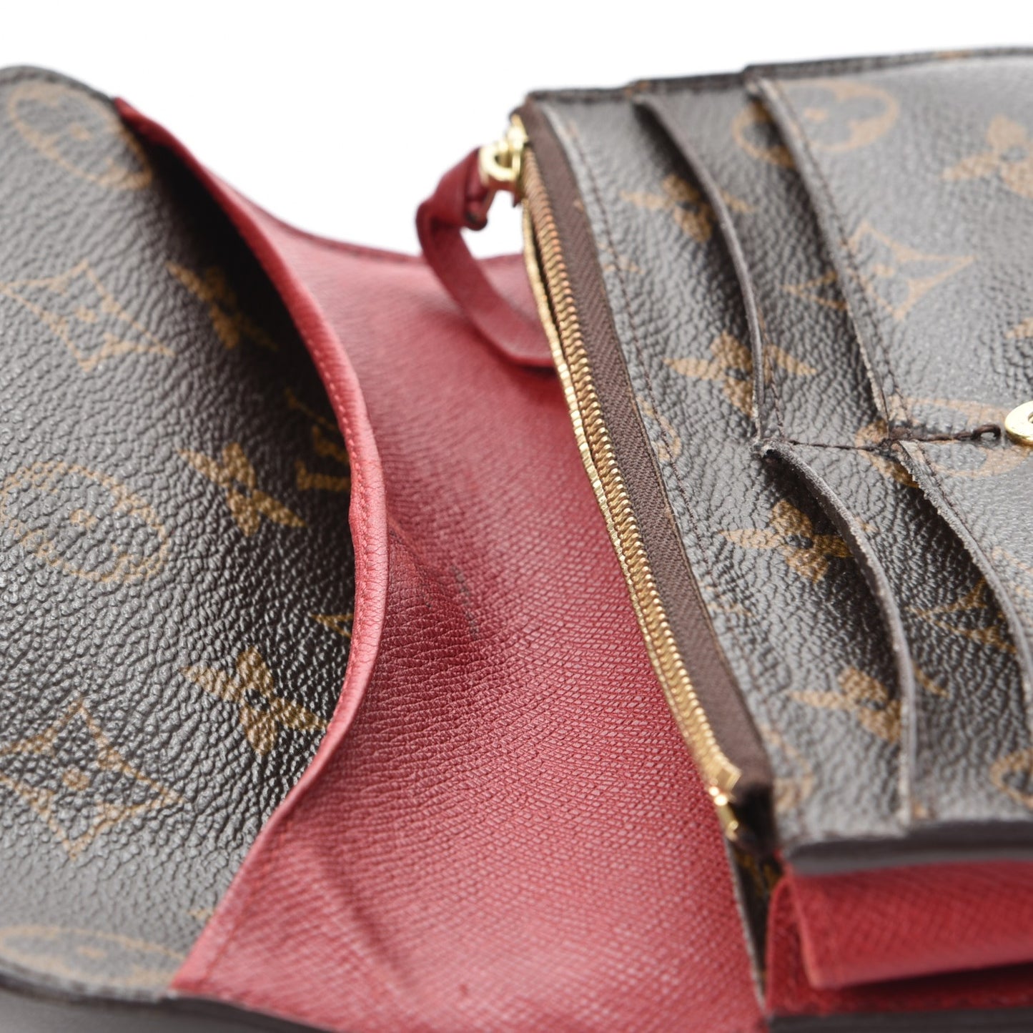 Monogram Emilie Wallet Red