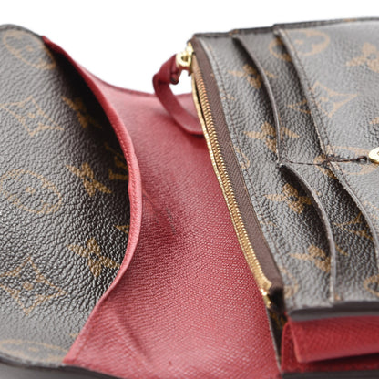 Louis Vuitton Monogram Emilie Wallet Red 10 of 12