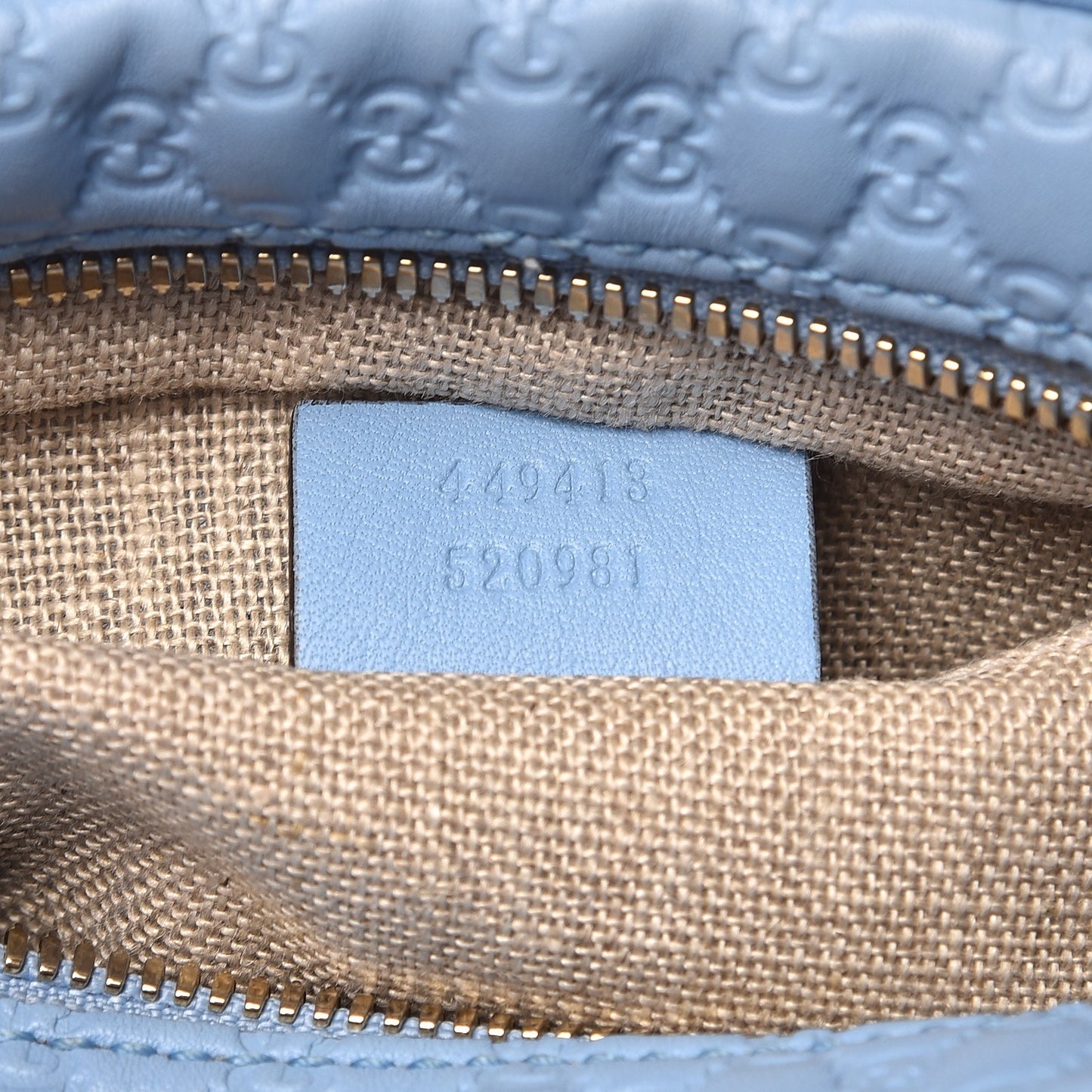 Microguccissima Mini Bree Messenger Bag Mineral Blue