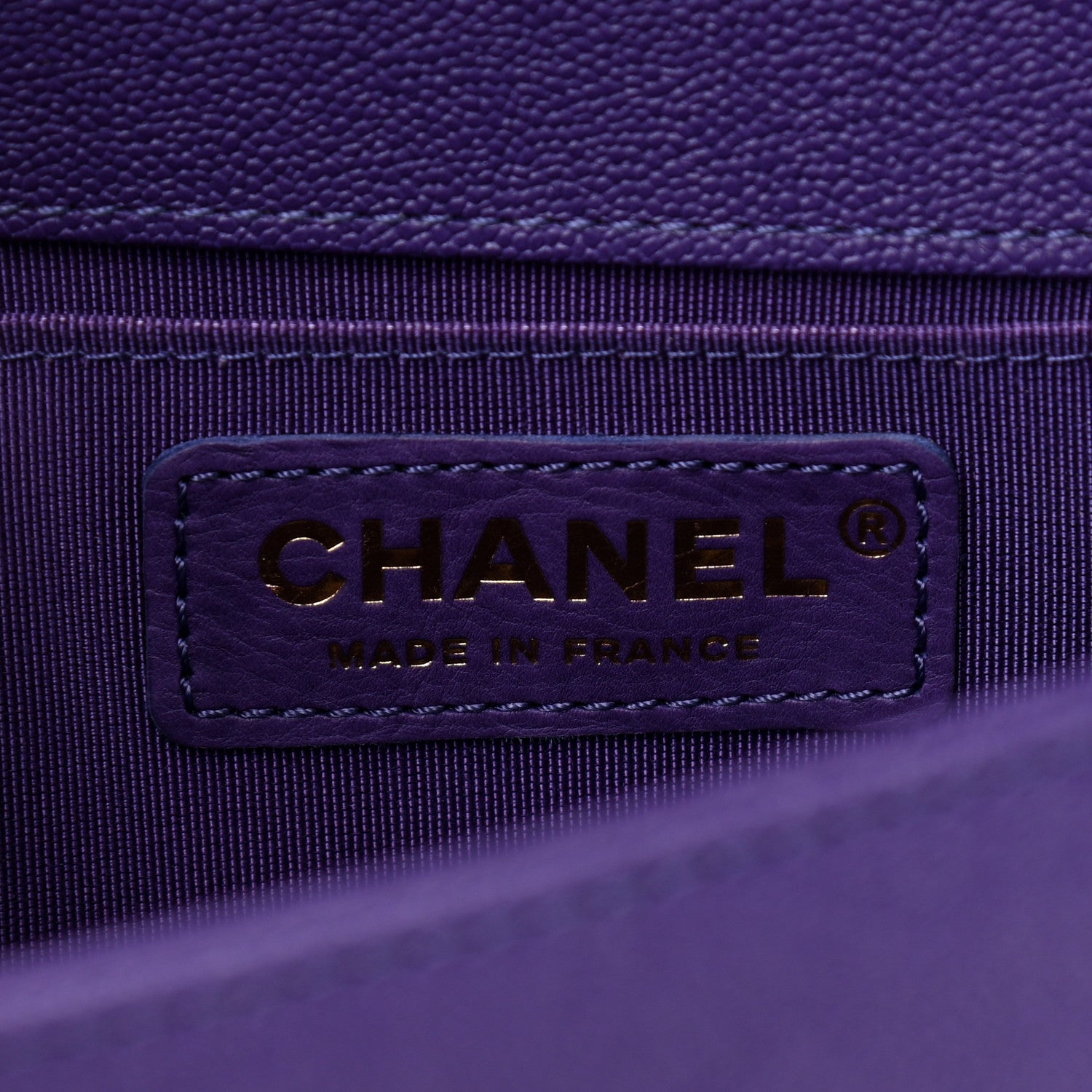 Chanel Caviar Chevron Quilted Small Boy Flap Purple 6 of 11