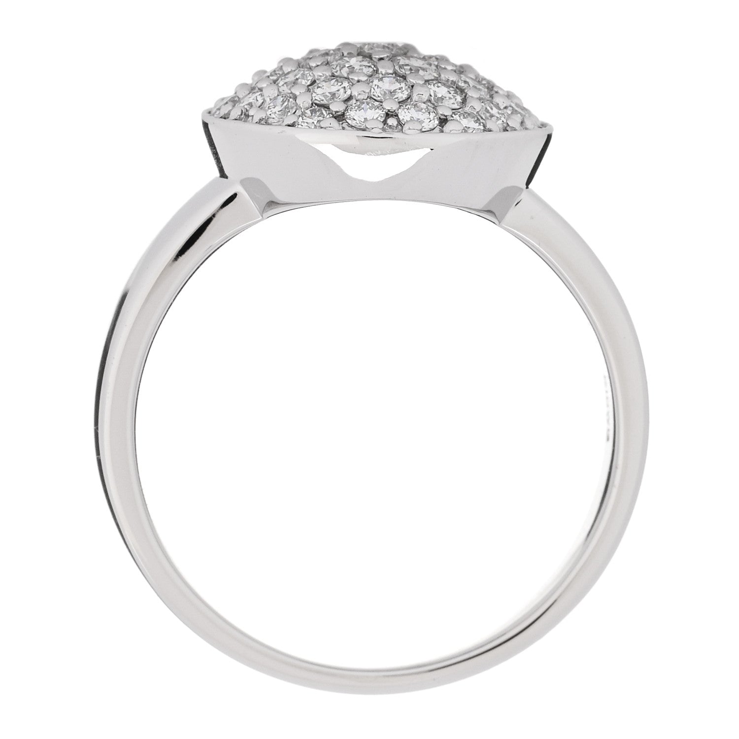 Parker & West by FASHIONPHILE 18K White Gold Diamond .60ctw Round Pave Charm Ring  53 6.25 5 of 9