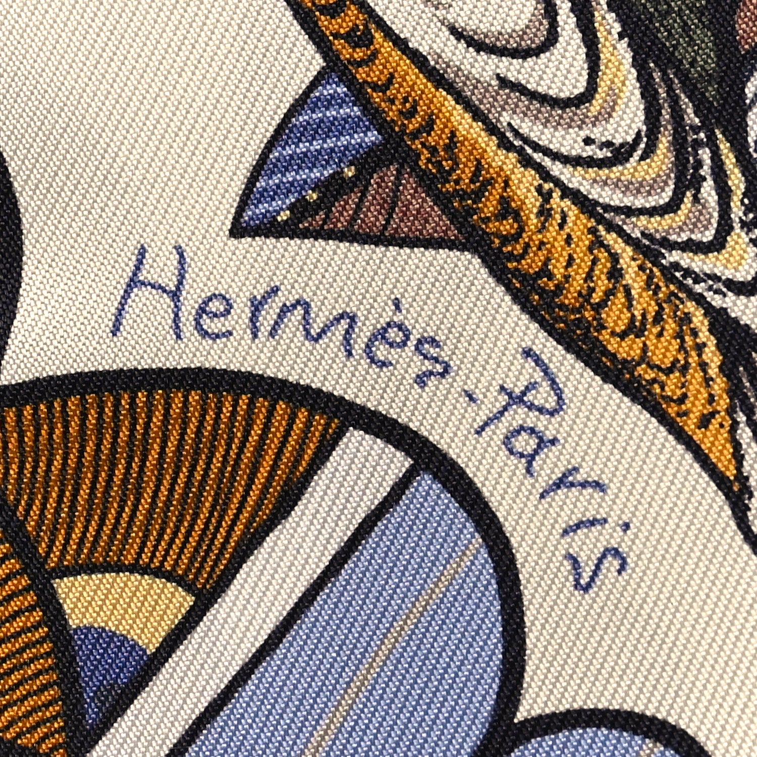 Hermes Silk Tree Of Song Twilly Creme Mauve Ocre 4 of 4