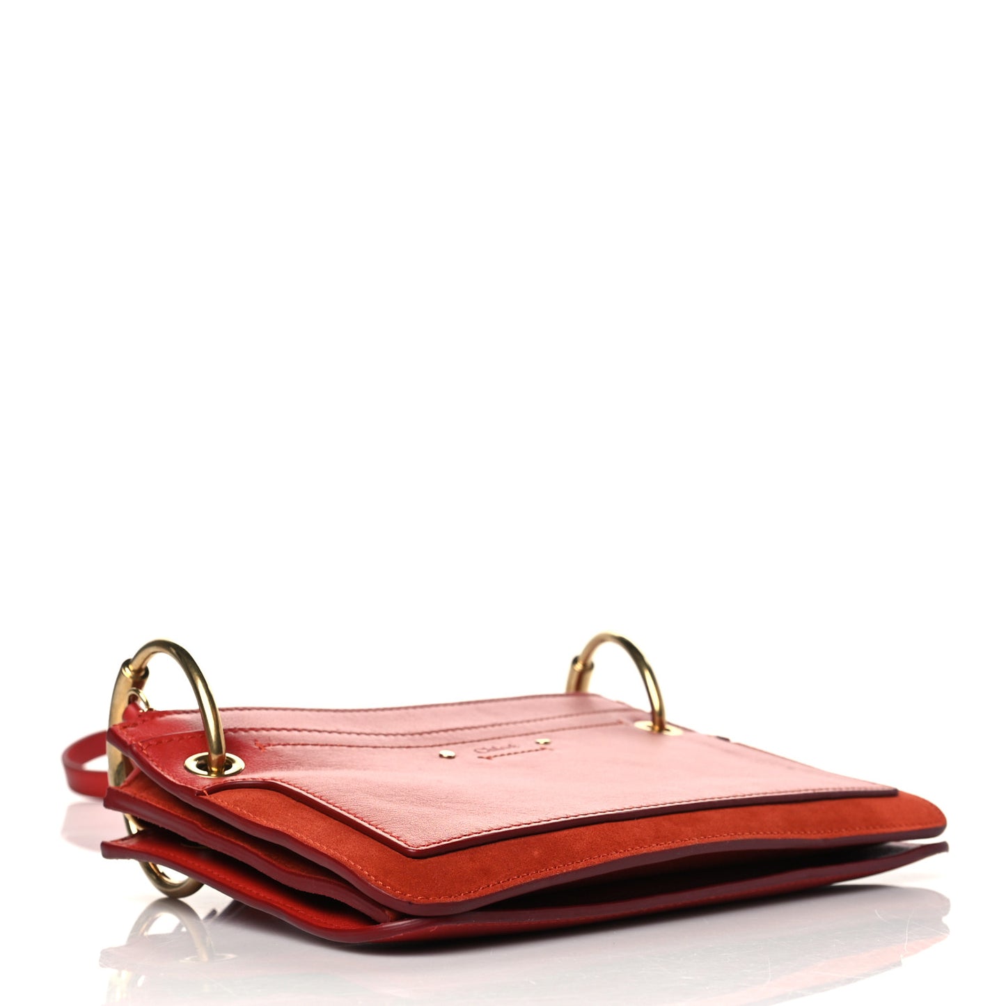 Calfskin Suede Mini Roy Bag Earthy Red